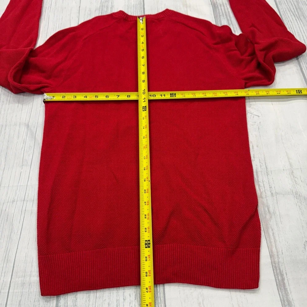 NWT Original Penguin Crewneck‎ Sweater Medium Cherry Red Pullover Mens